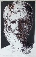 Zelfportret (A5 formaat - stift - in schetsboek)